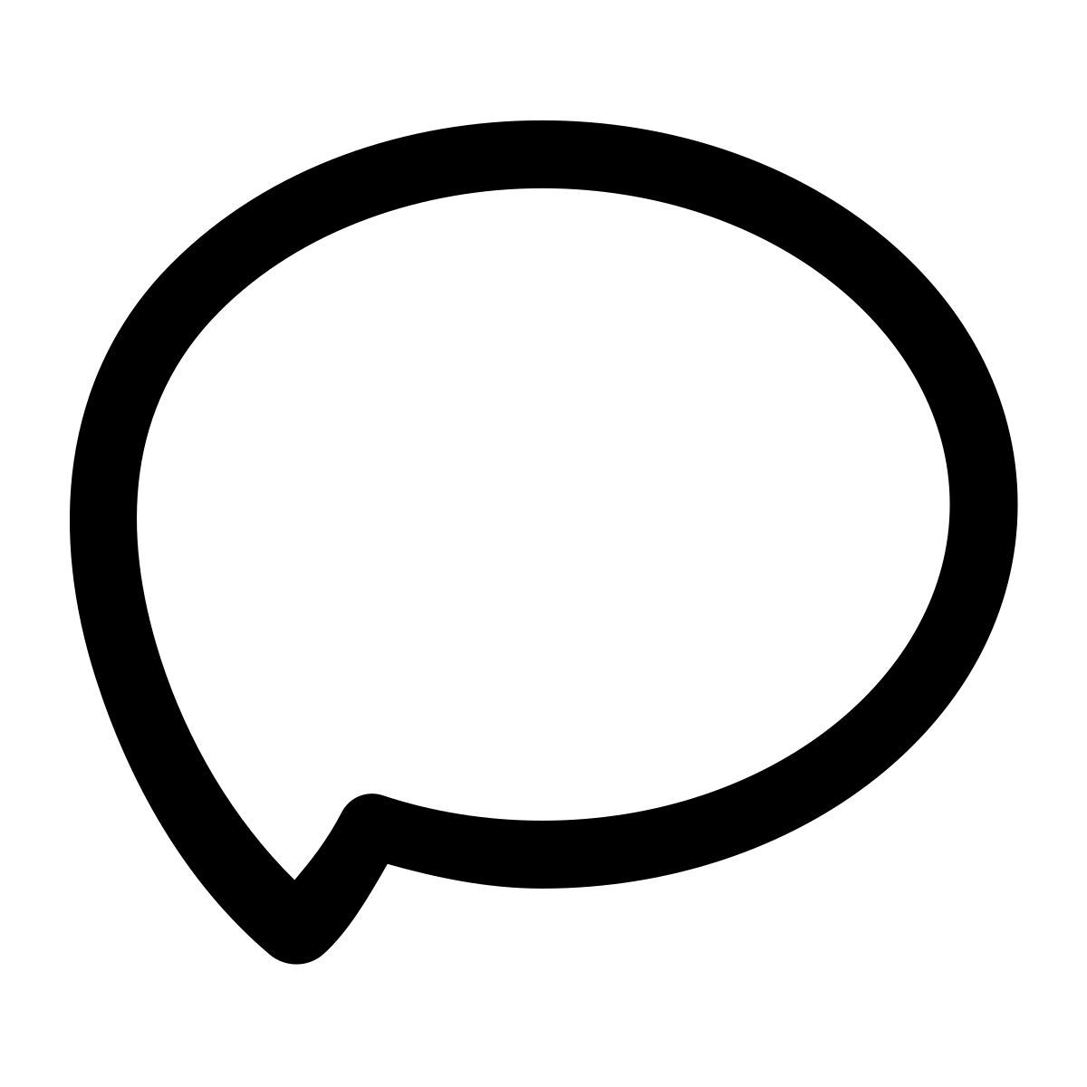 puffy outline style speech bubble icon