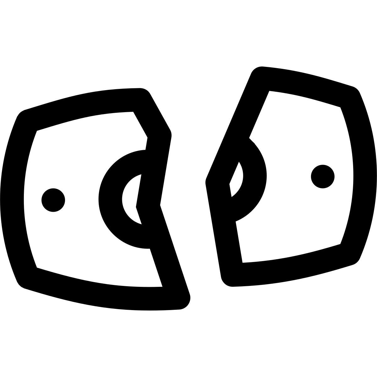 puffy outline style 割り勘 icon