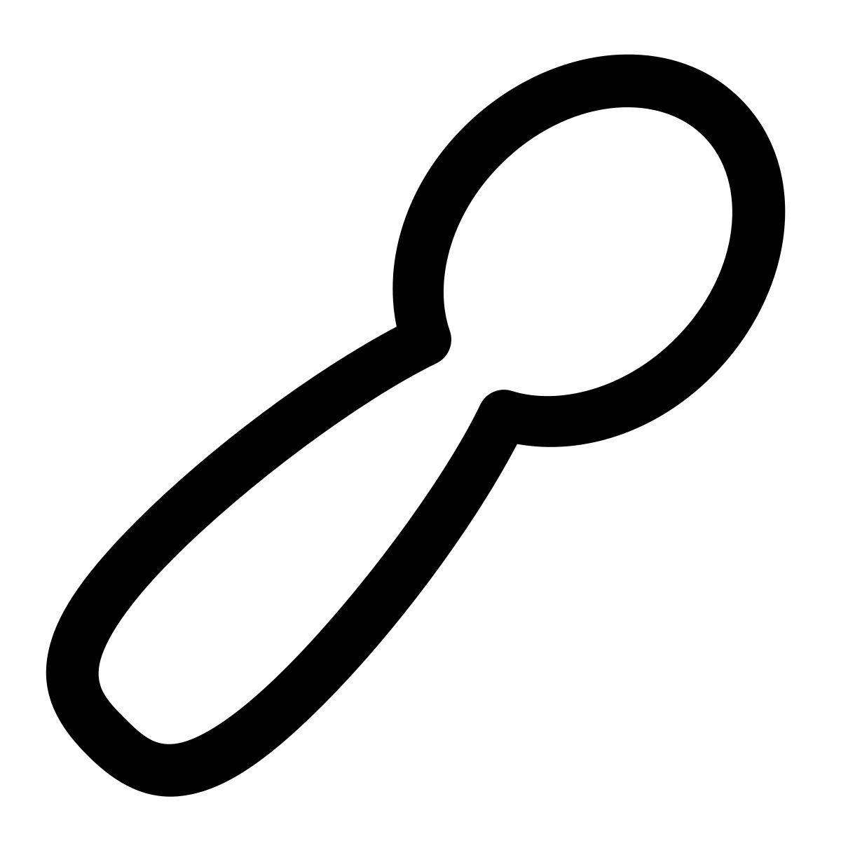 puffy outline style cuillère icon