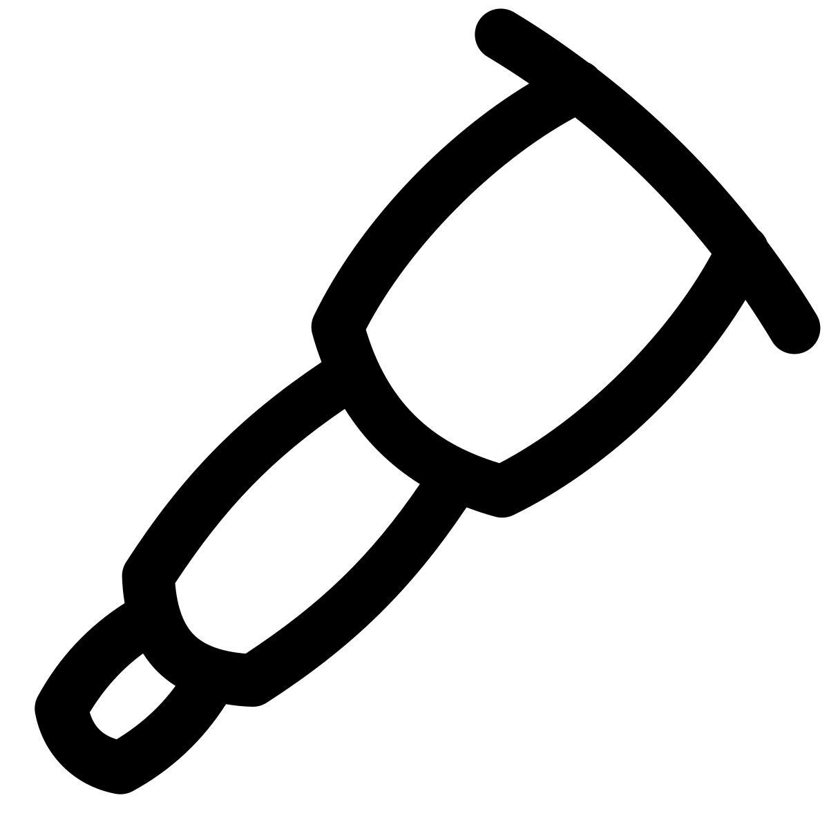 puffy outline style fernglas icon