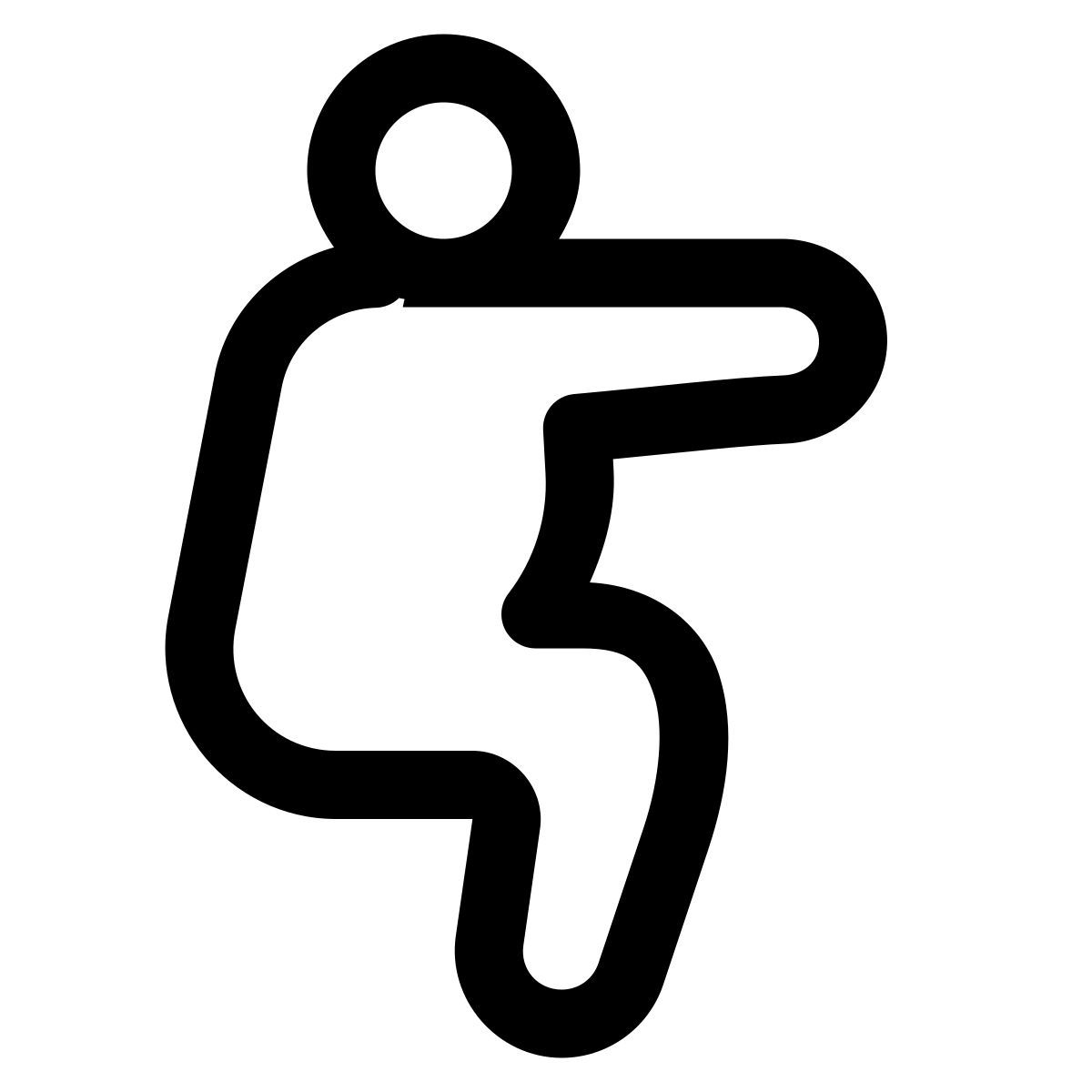 puffy outline style squat icon