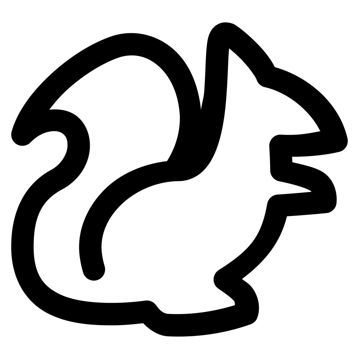 puffy outline style 松鼠 icon