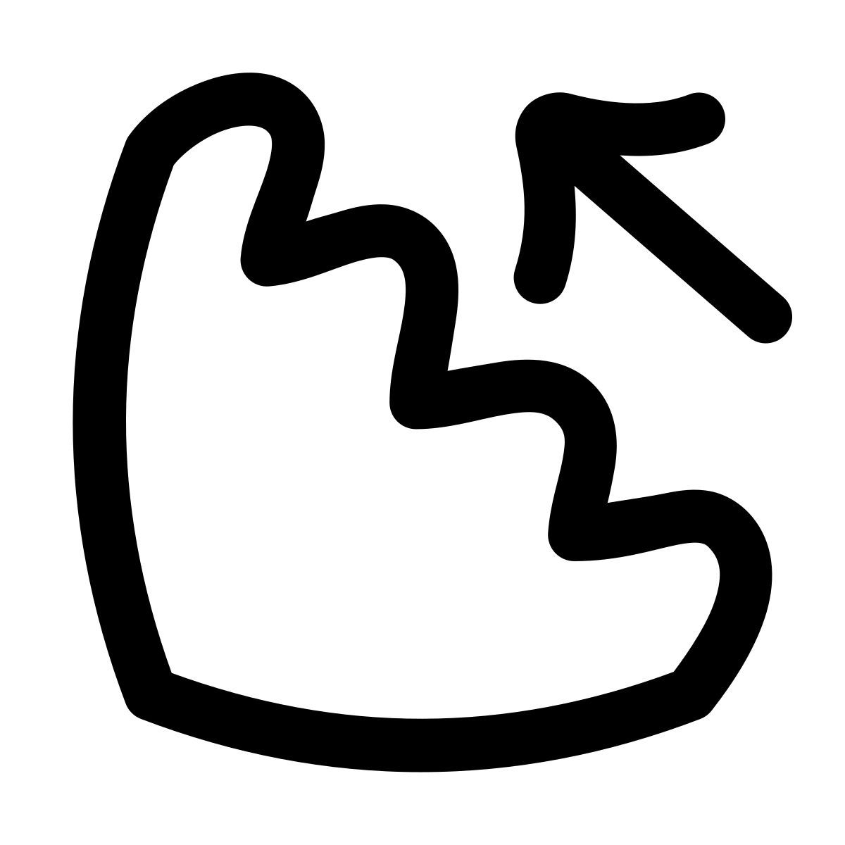 puffy outline style escadas acima icon