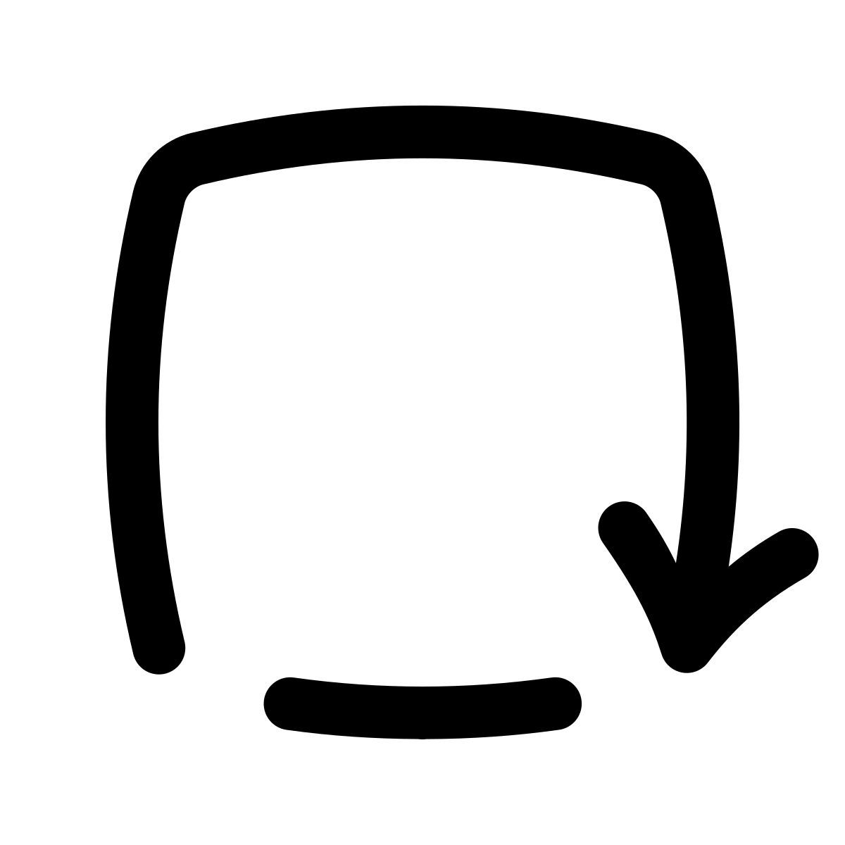 puffy outline style step over icon