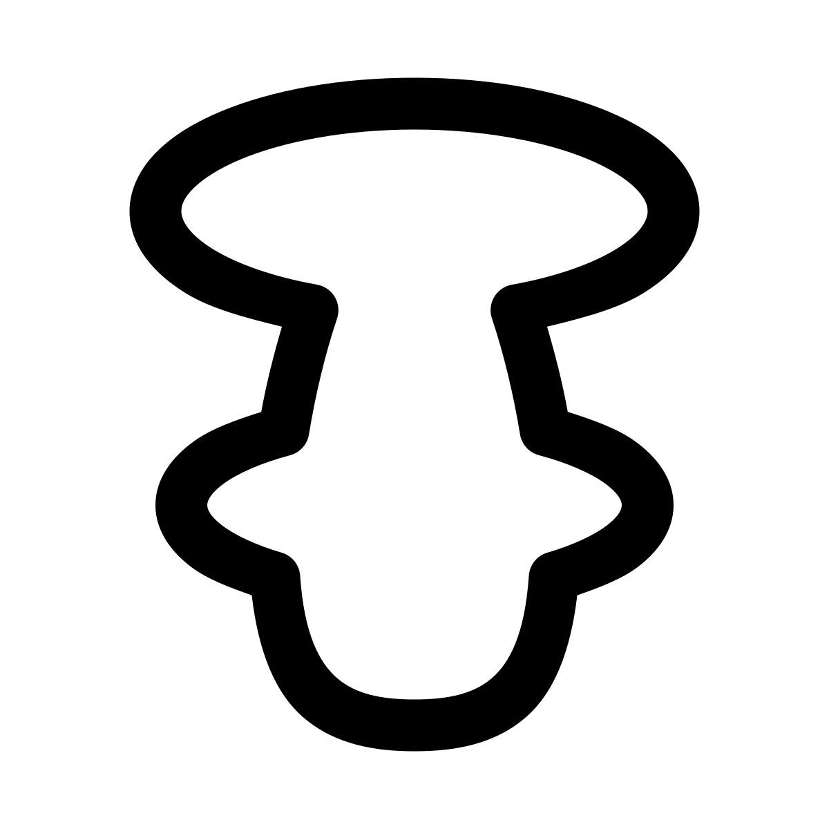 puffy outline style strikethrough icon