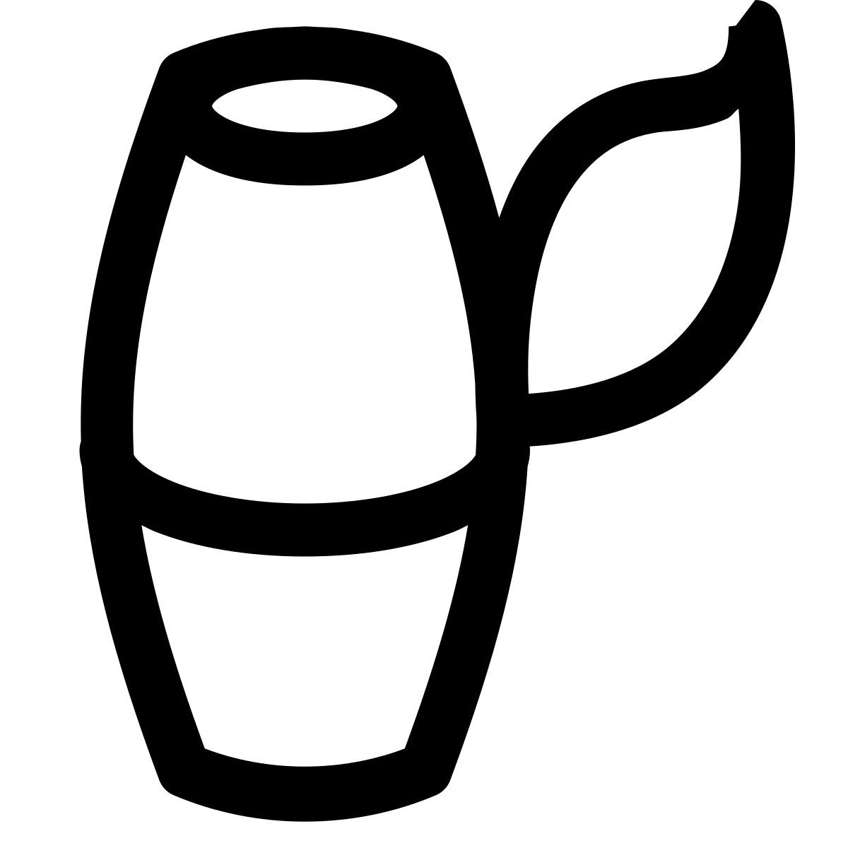 puffy outline style zuckerrohr icon