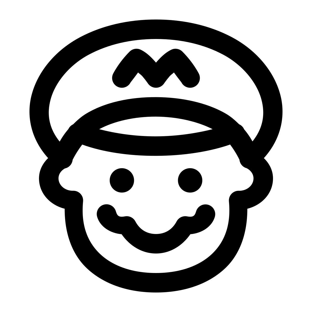 puffy outline style 슈퍼 마리오 icon