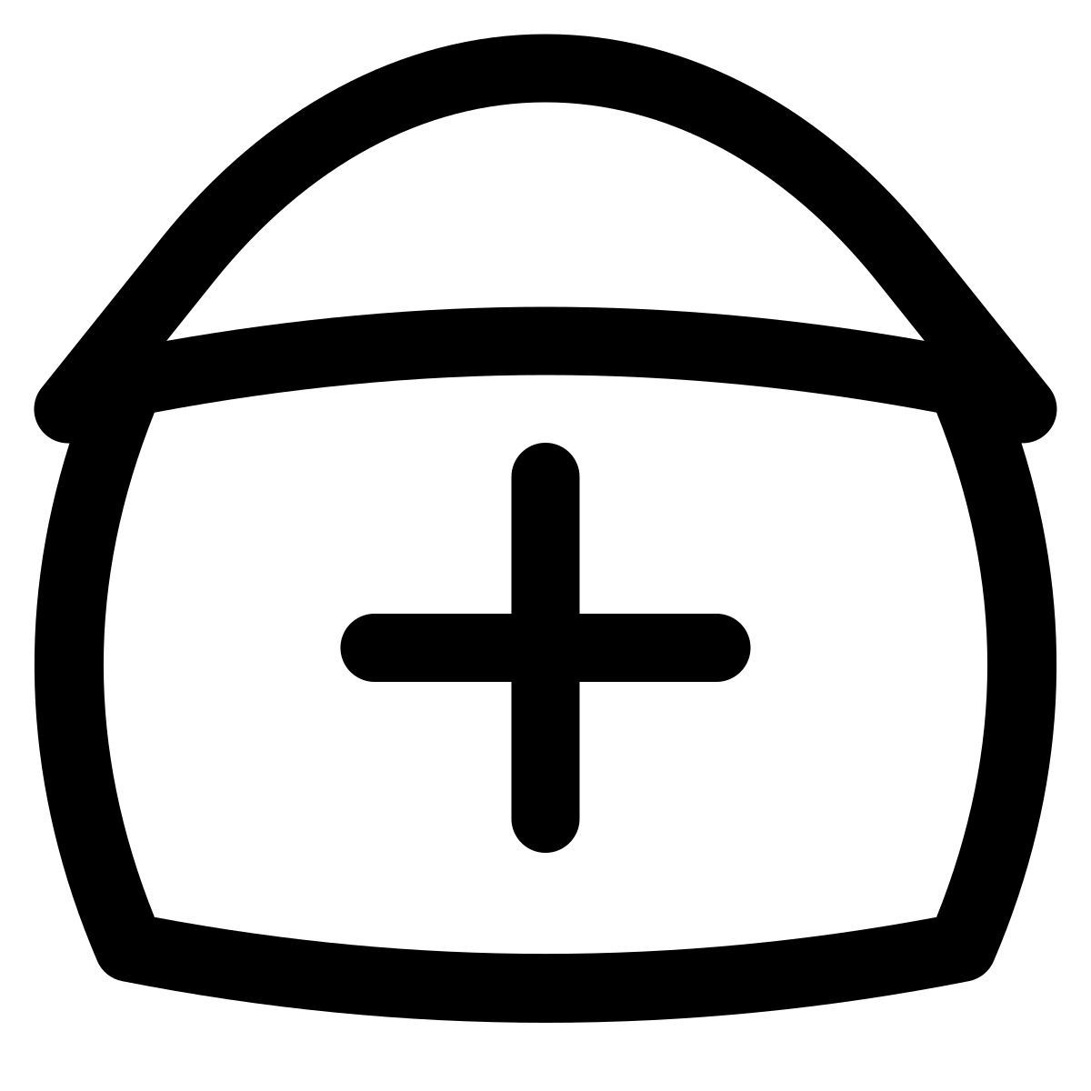 puffy outline style borsa di sopravvivenza icon