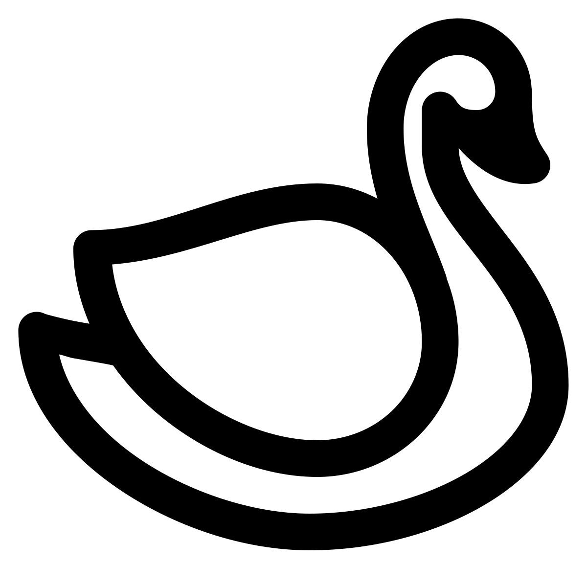 puffy outline style schwan icon