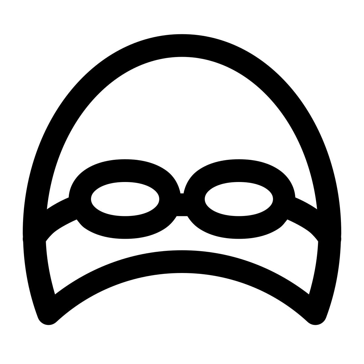 puffy outline style swimming cap icon