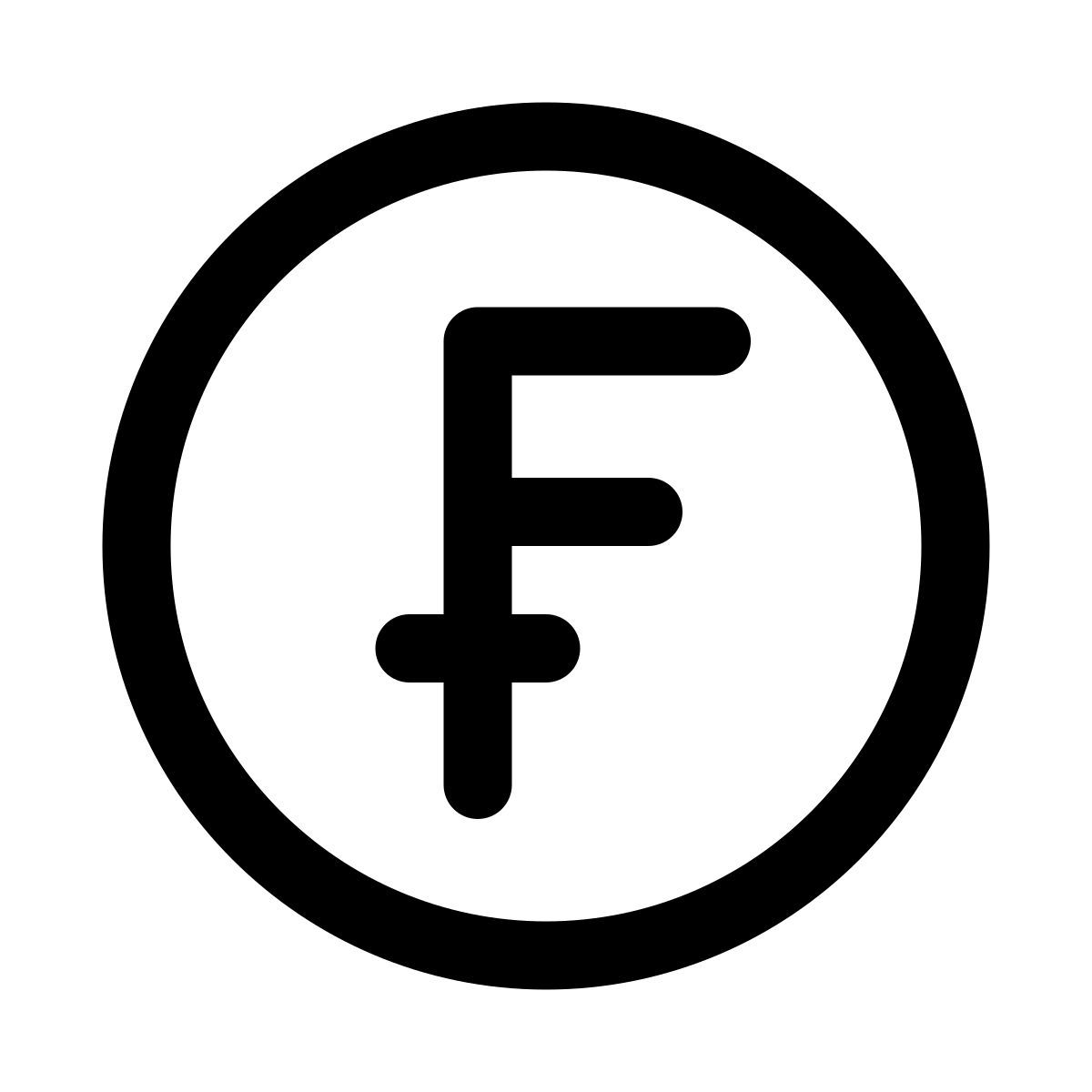 puffy outline style franco svizzero icon
