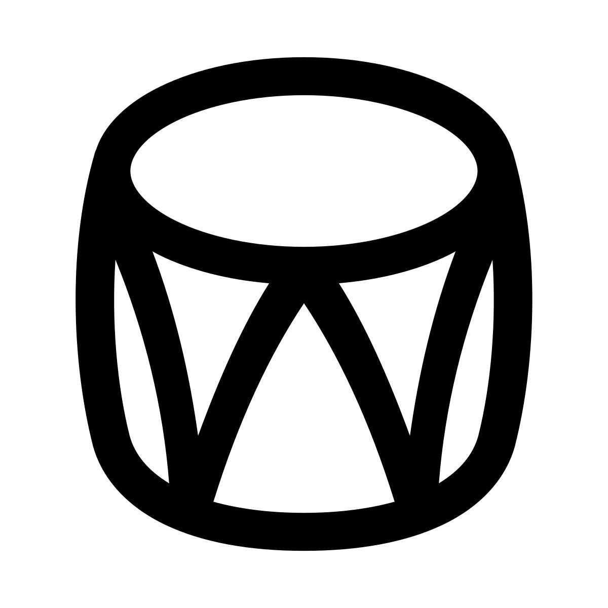 puffy outline style trommel icon