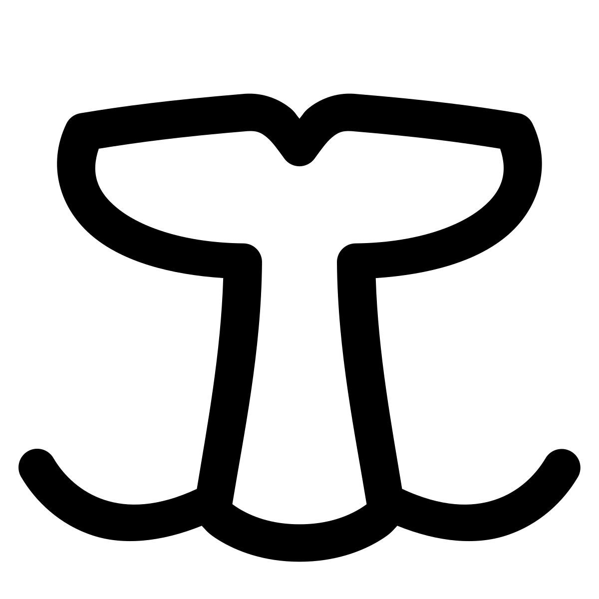 puffy outline style 尾鲸鱼 icon