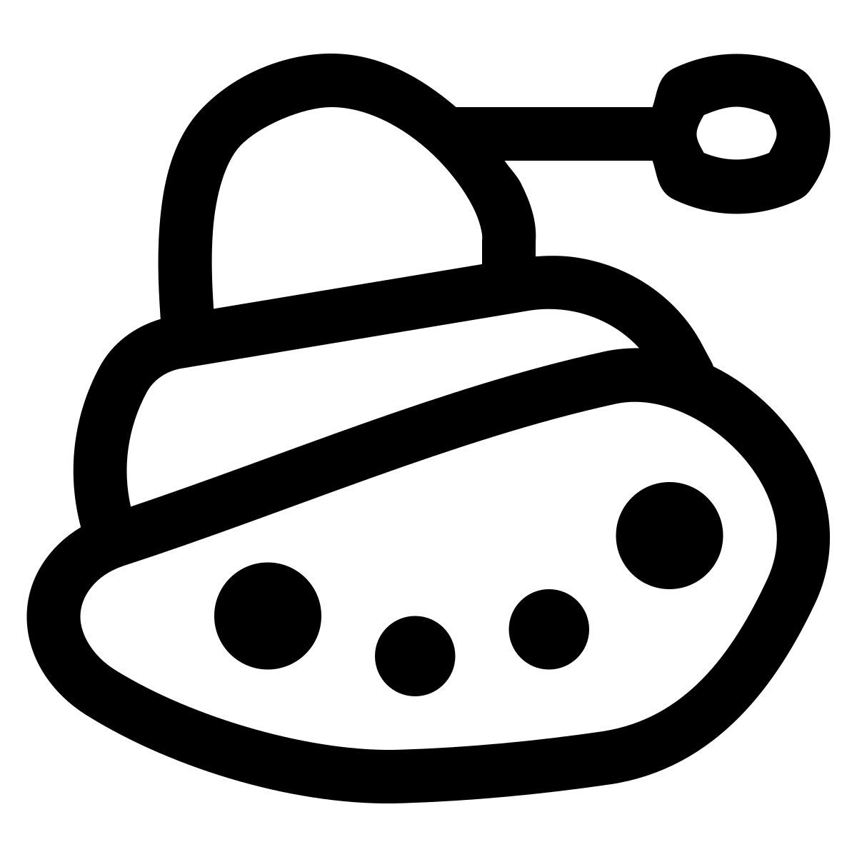 puffy outline style tanque icon