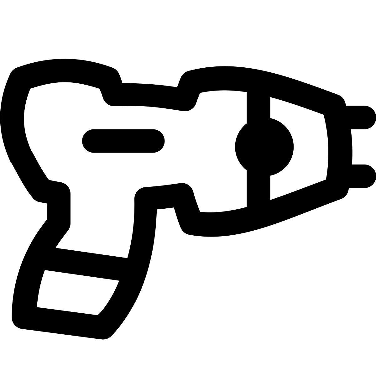 puffy outline style taser icon