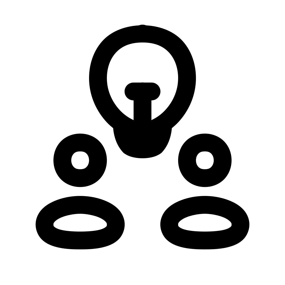 puffy outline style teamwork icon