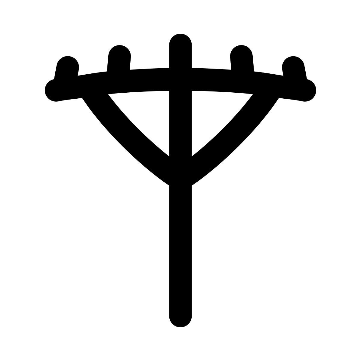 puffy outline style telephone pole icon