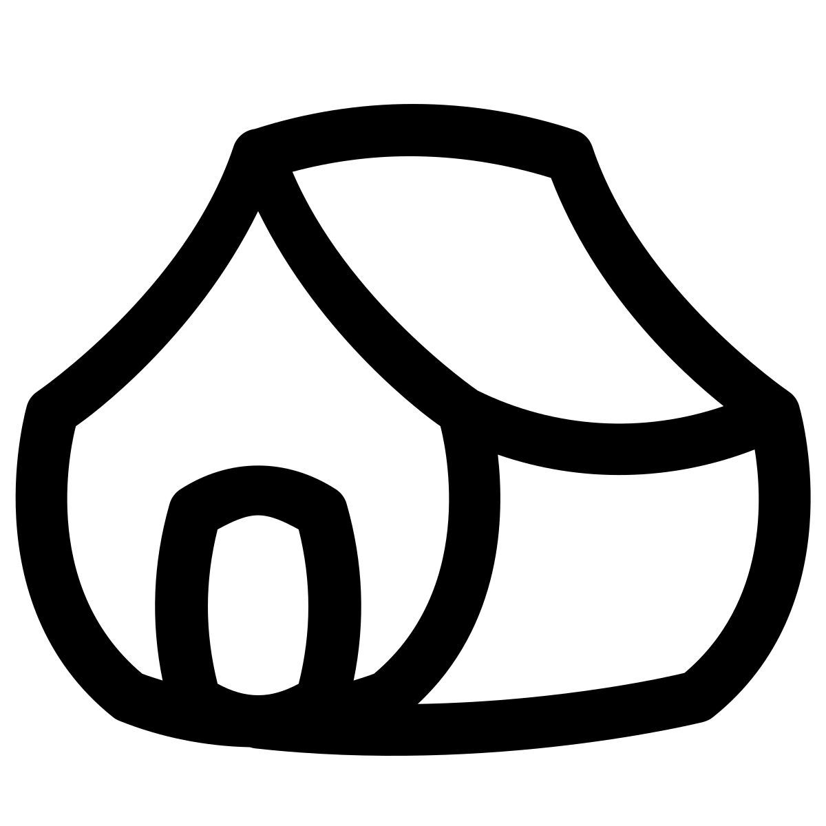 puffy outline style 帐篷 icon