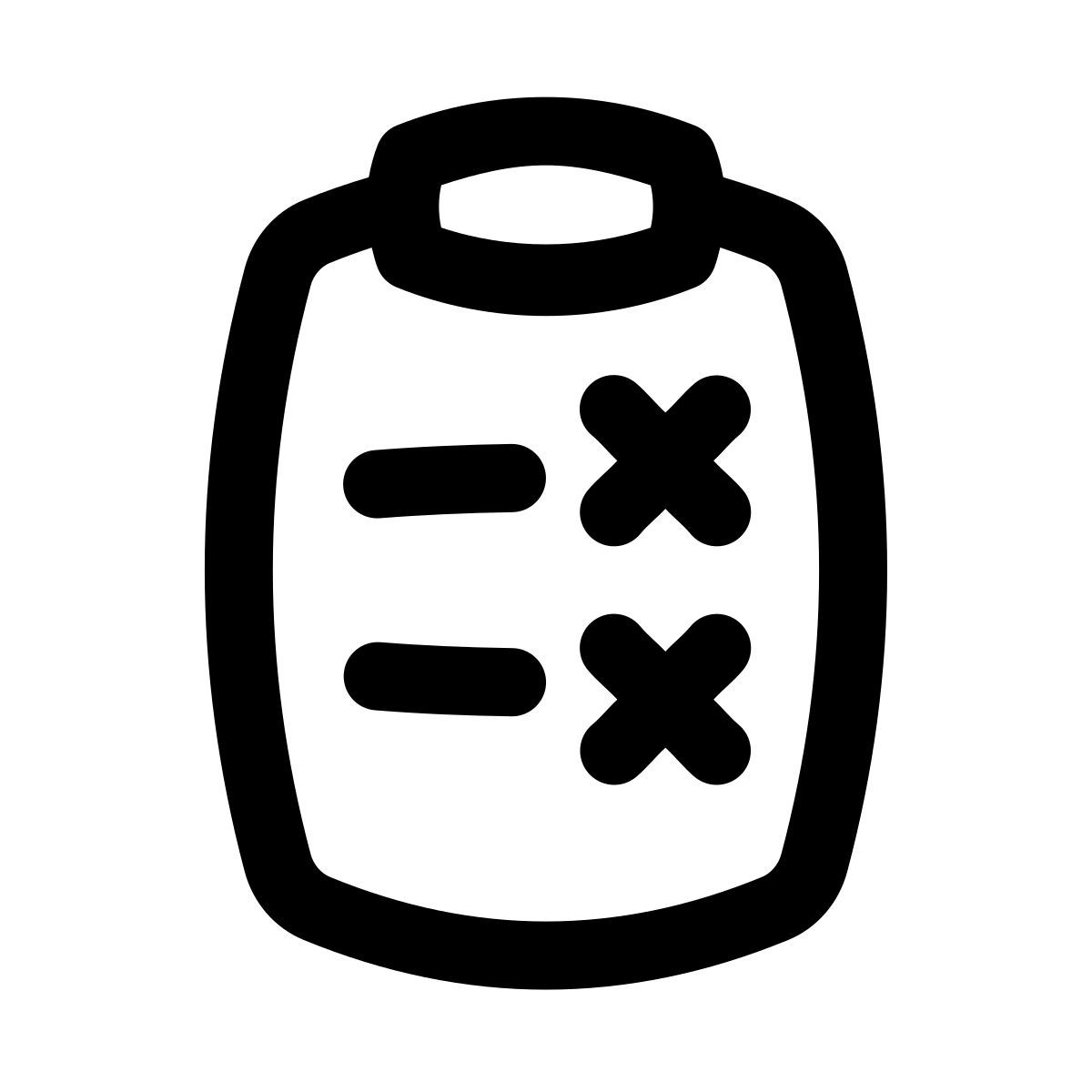 puffy outline style scorecard icon