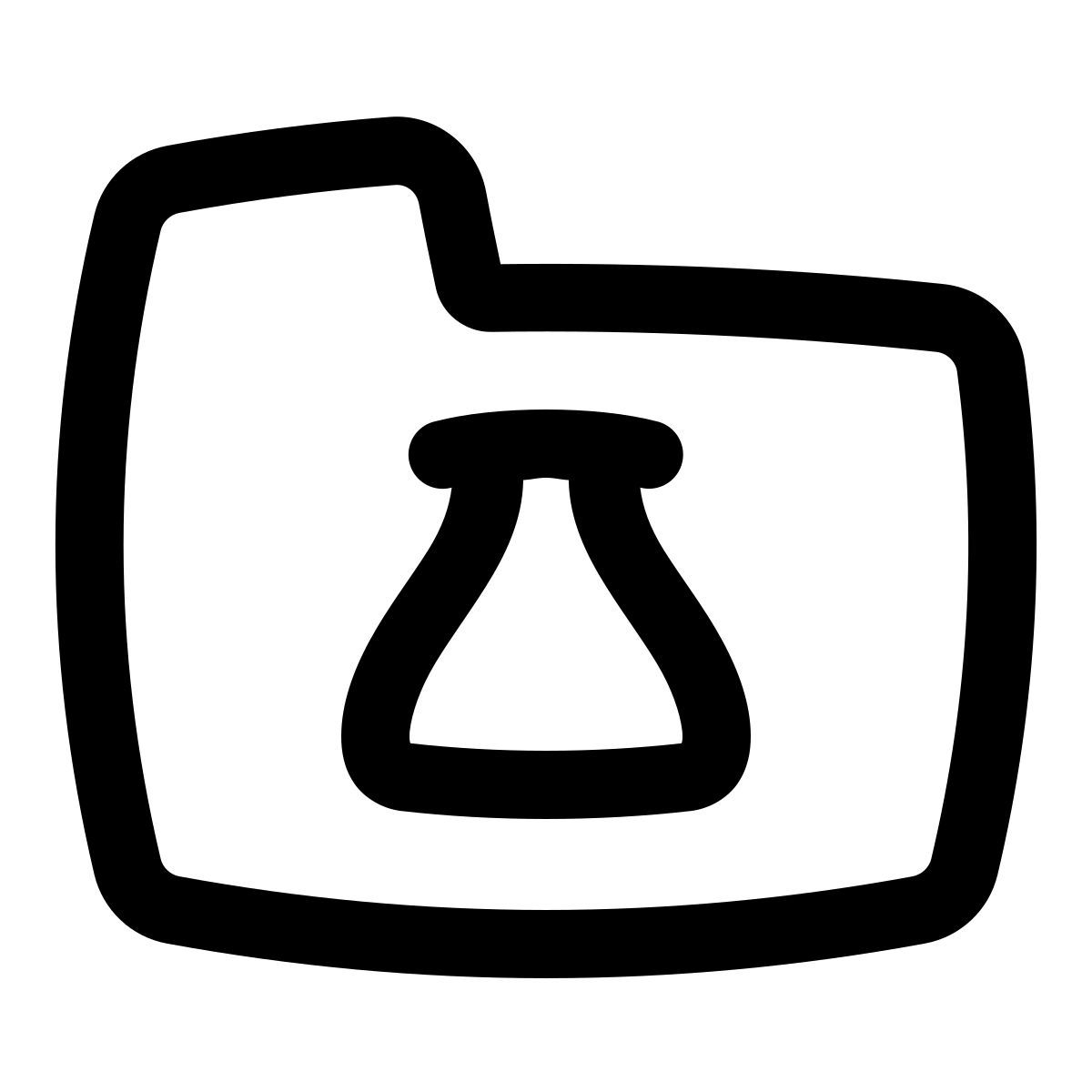 puffy outline style cartella test icon