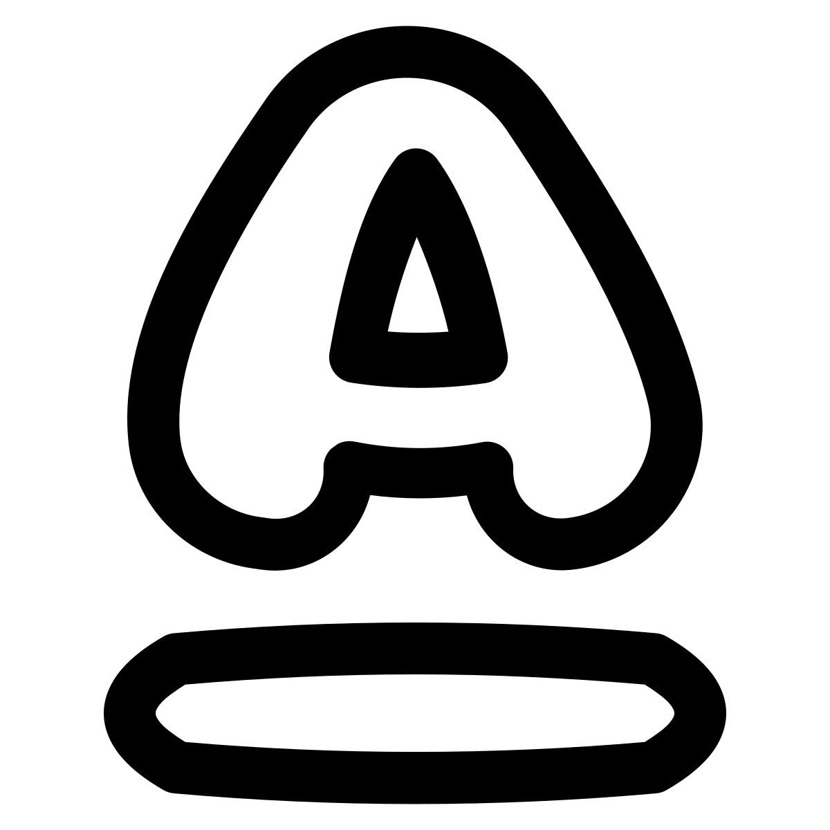 puffy outline style text color icon
