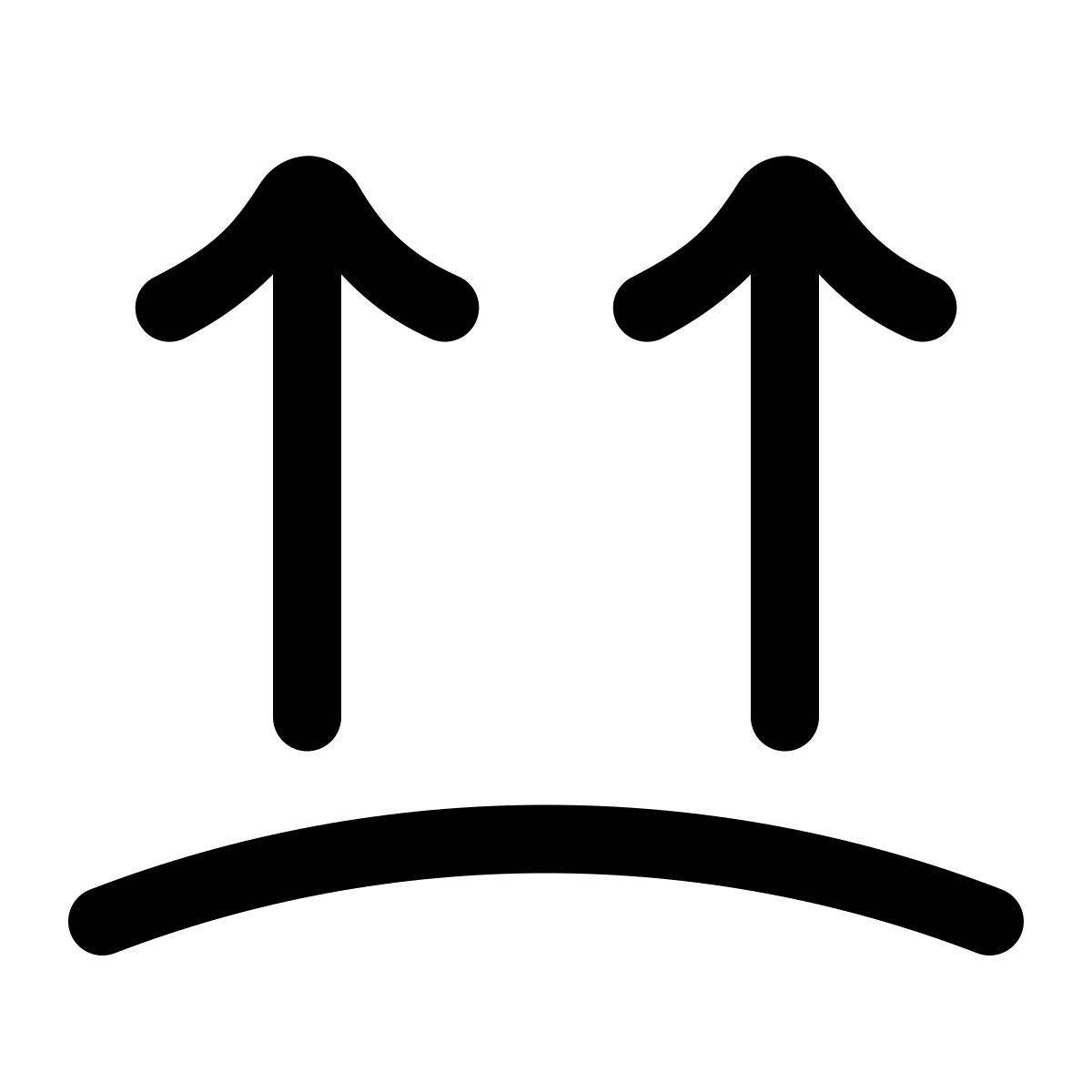 puffy outline style this way up icon
