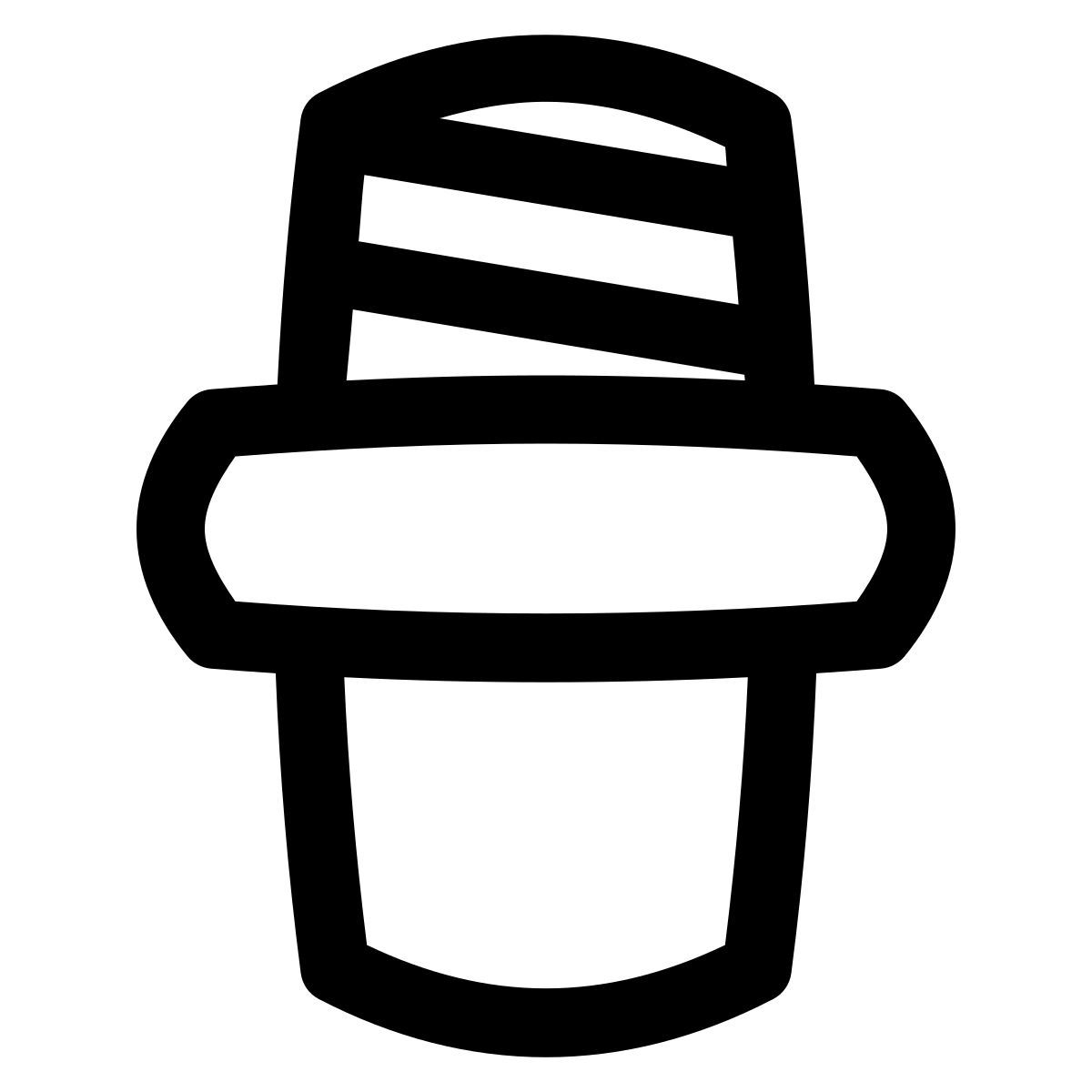 puffy outline style threading metal icon