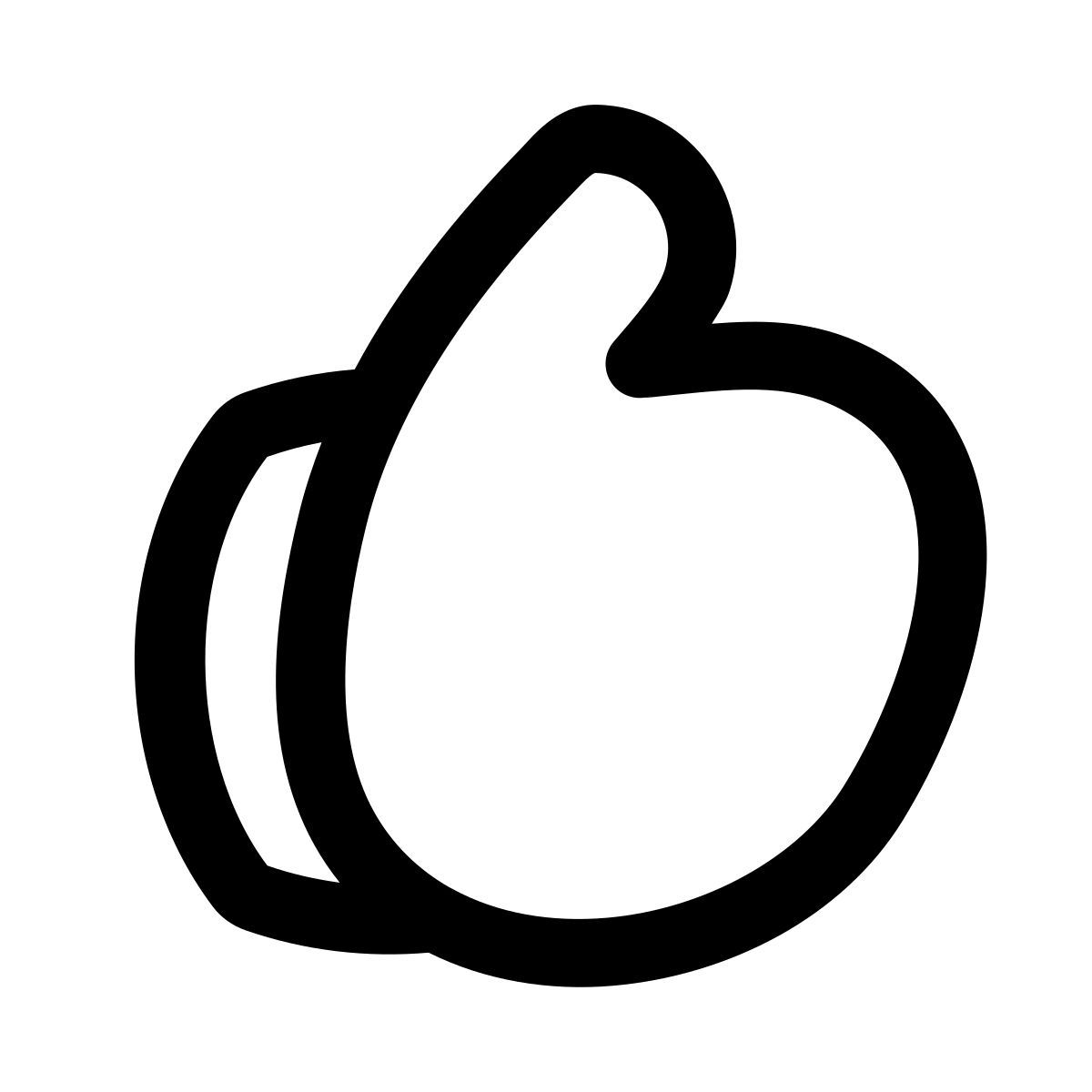 puffy outline style 大拇指 icon