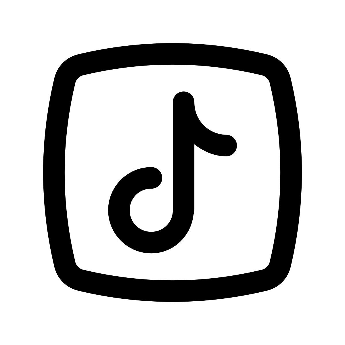 puffy outline style tik의 톡 icon