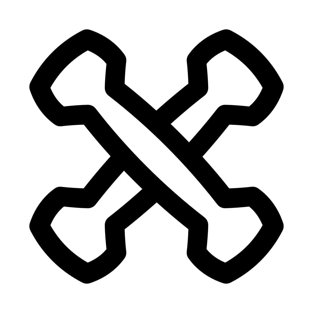puffy outline style chave de rodas icon