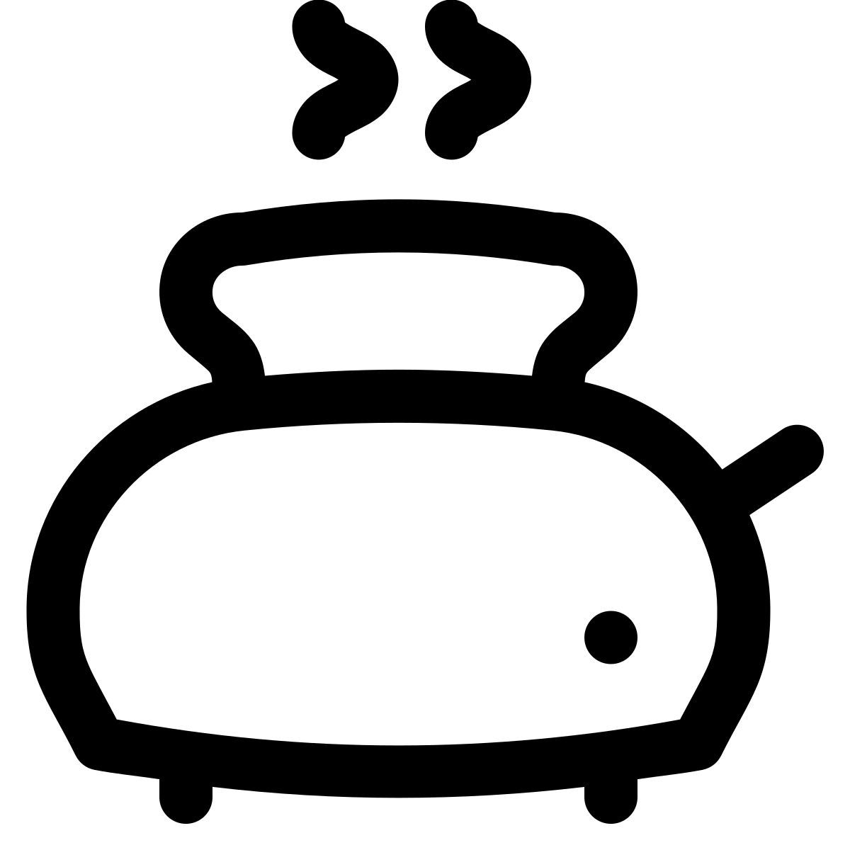 puffy outline style toaster icon