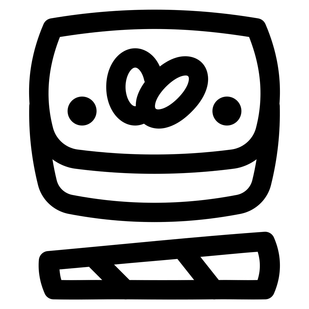 puffy outline style tobacco pouch icon