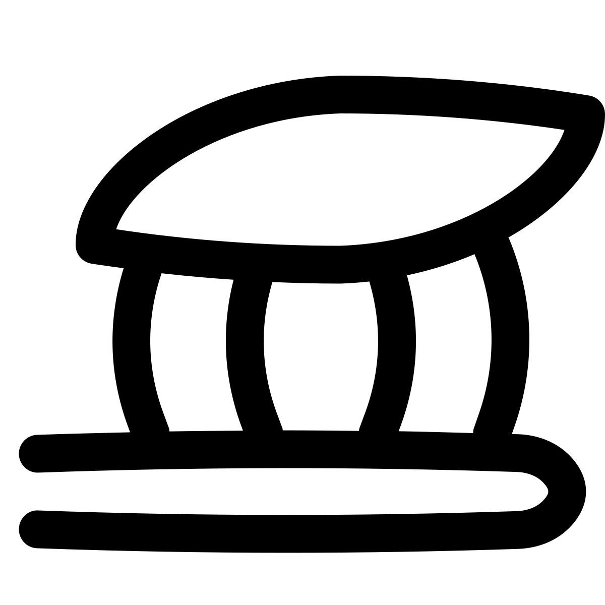 puffy outline style toothbrush icon