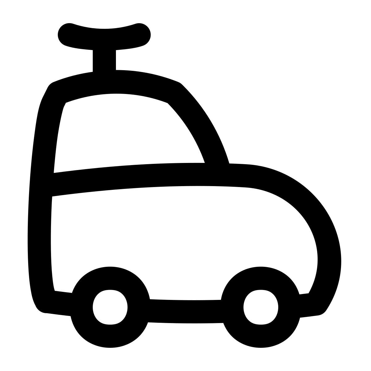 puffy outline style macchina giocattolo icon