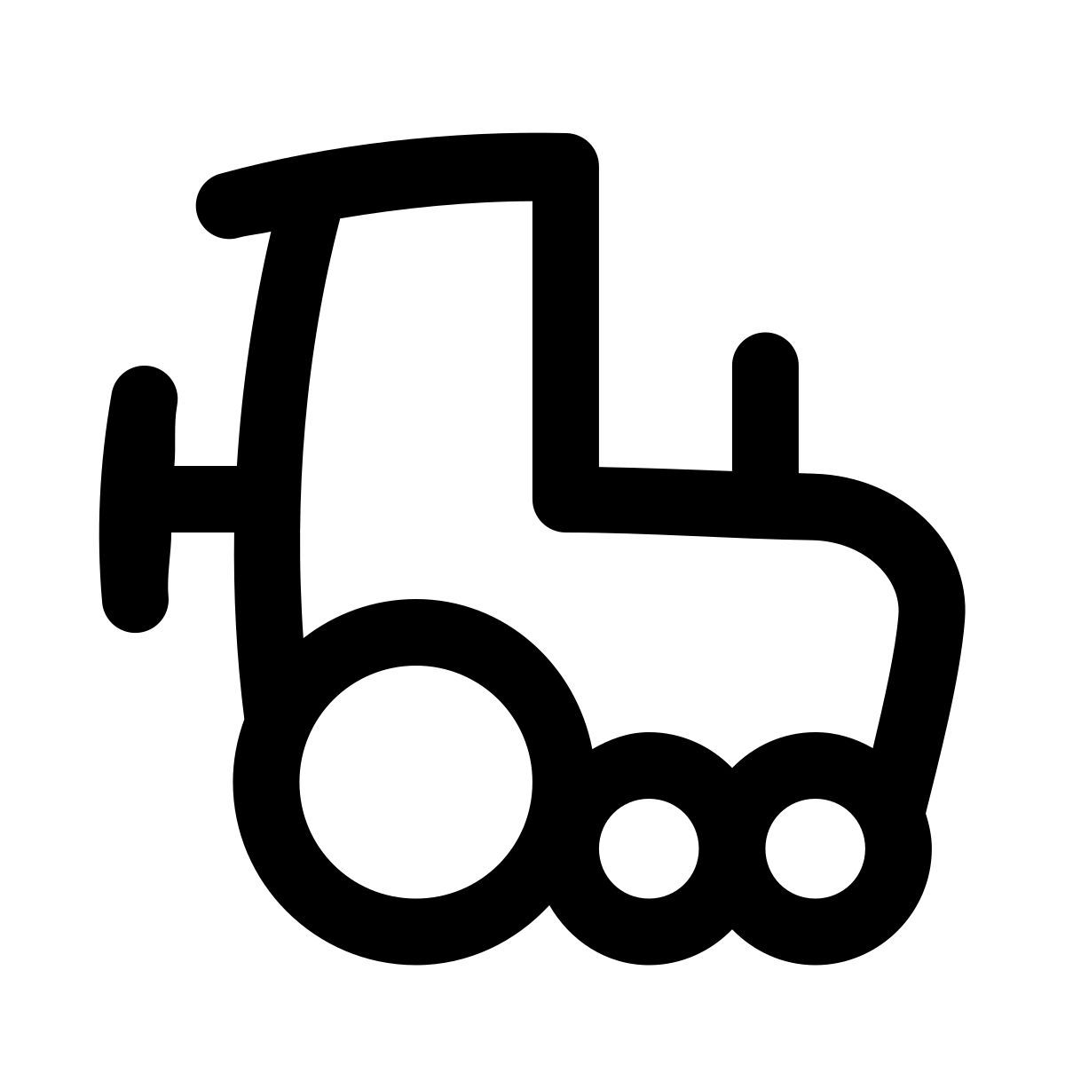 puffy outline style 장난감 기차 icon