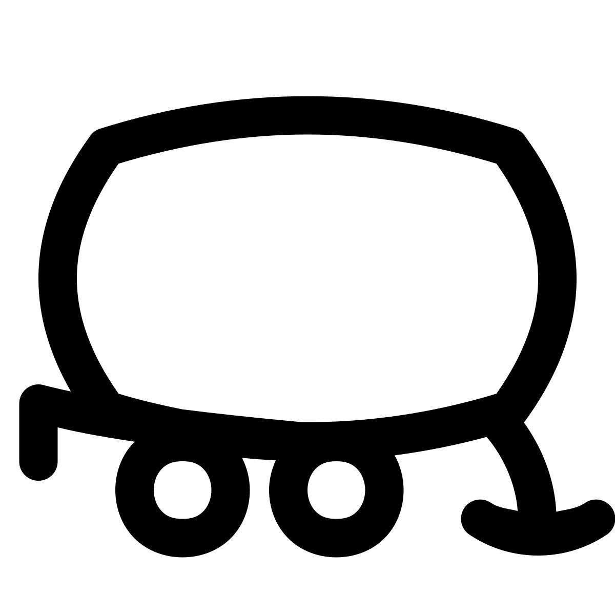 puffy outline style anhänger icon