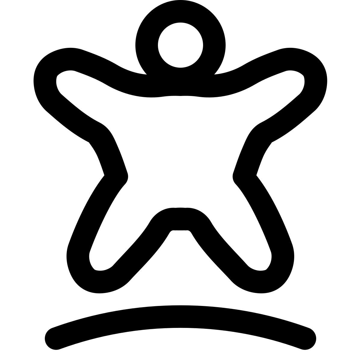 puffy outline style parque de trampolim icon