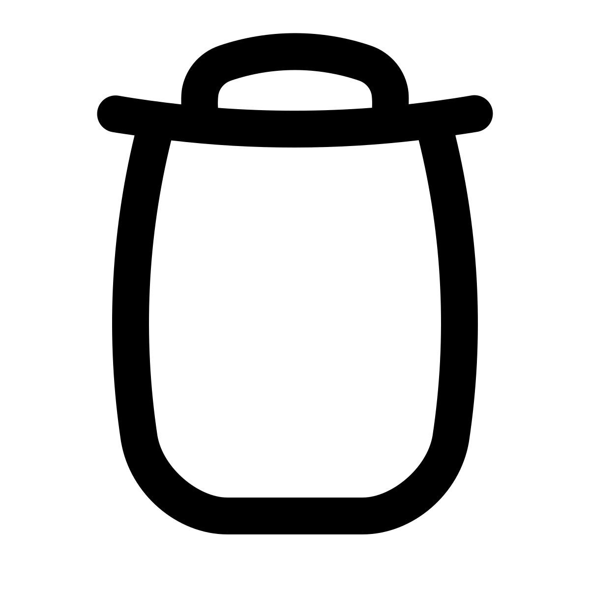 puffy outline style poubelle icon