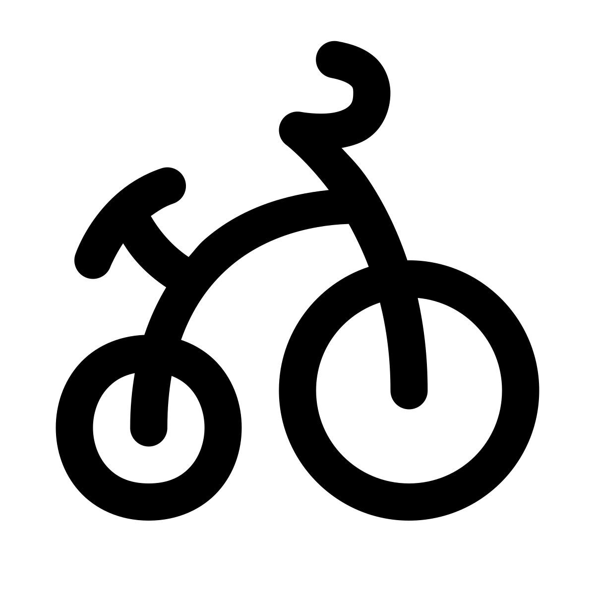 puffy outline style triciclo icon