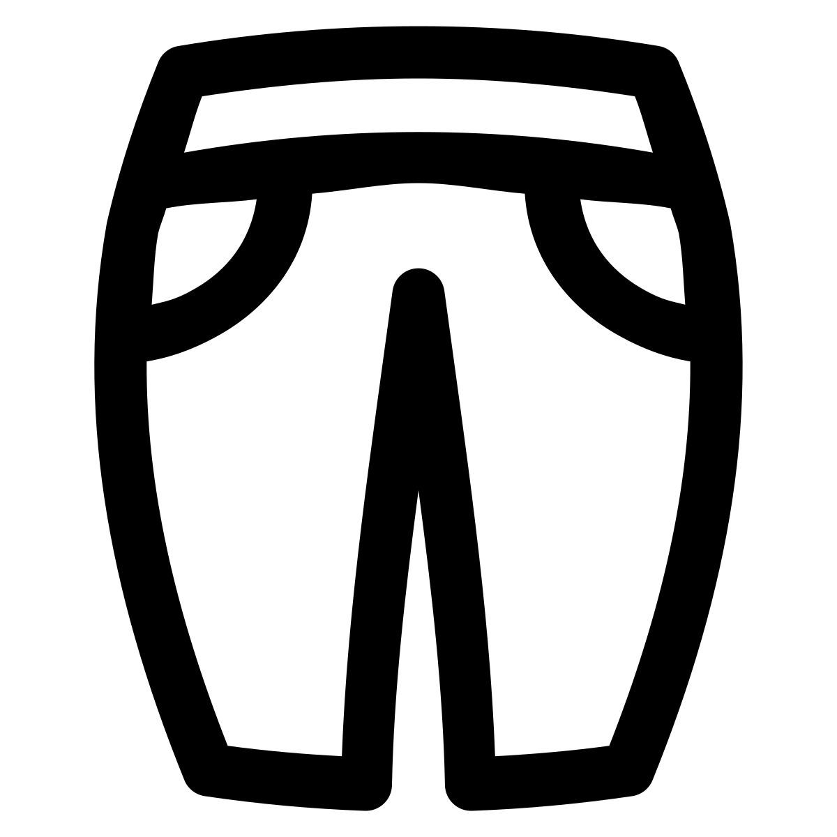 puffy outline style pantaloni icon