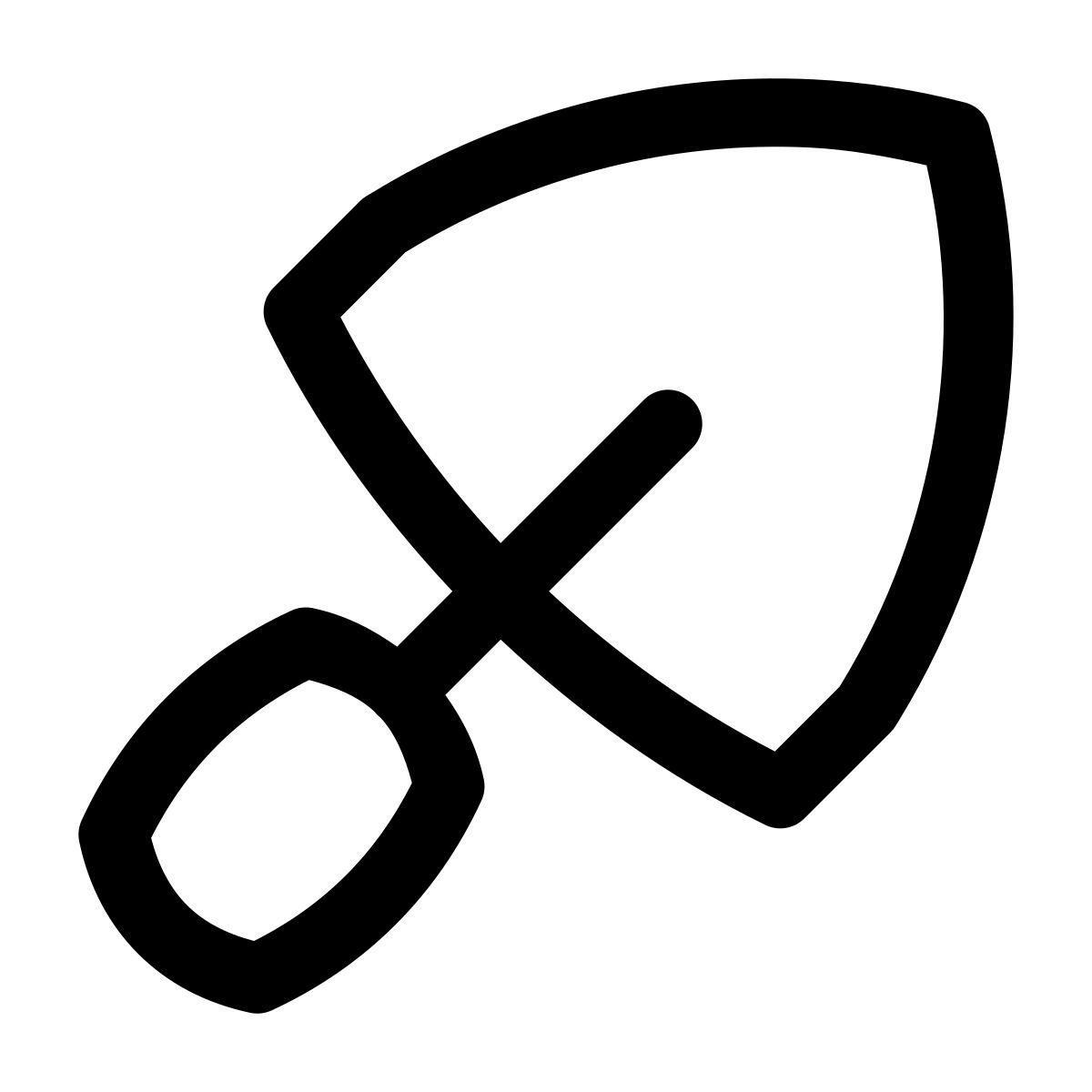 puffy outline style trowel icon