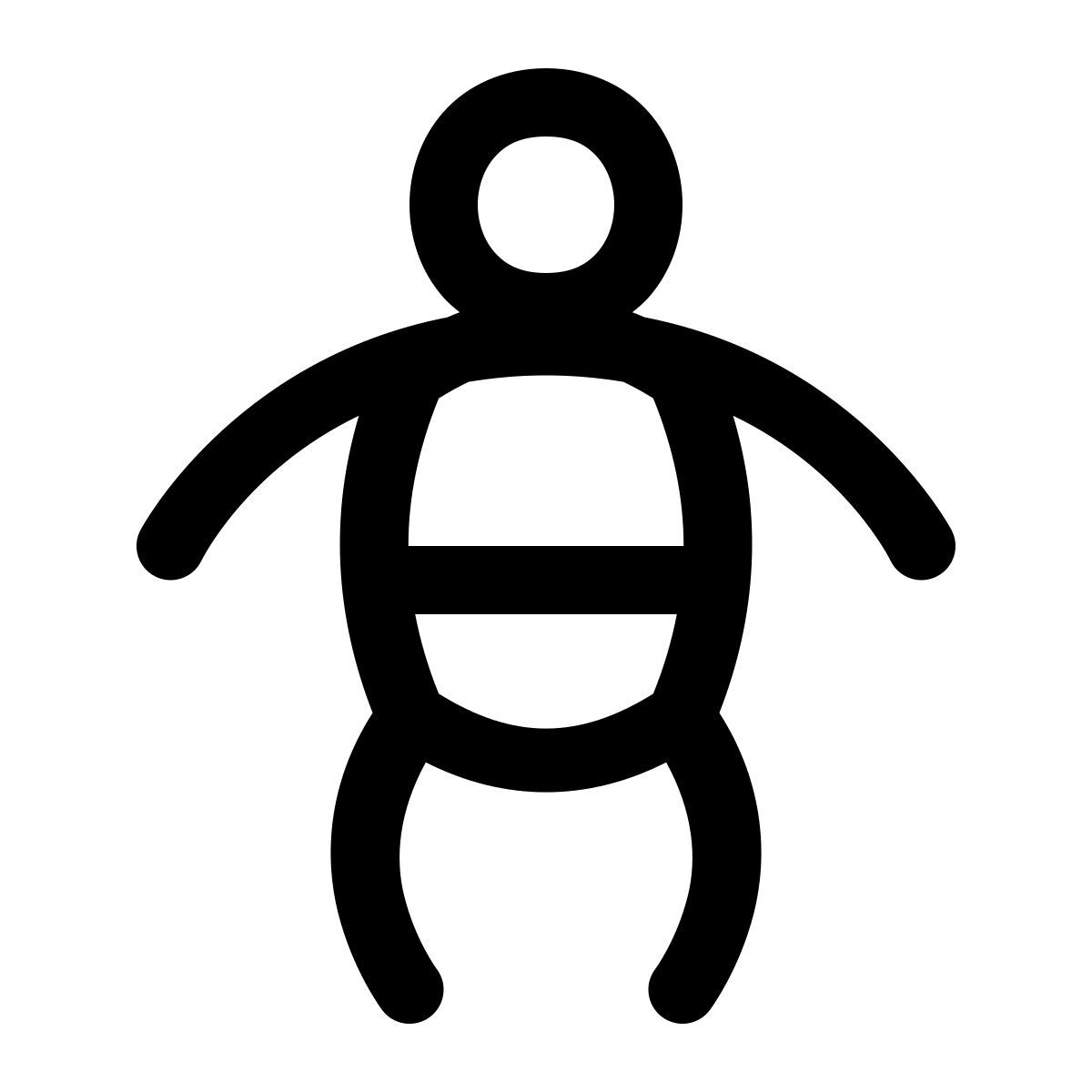 puffy outline style child icon
