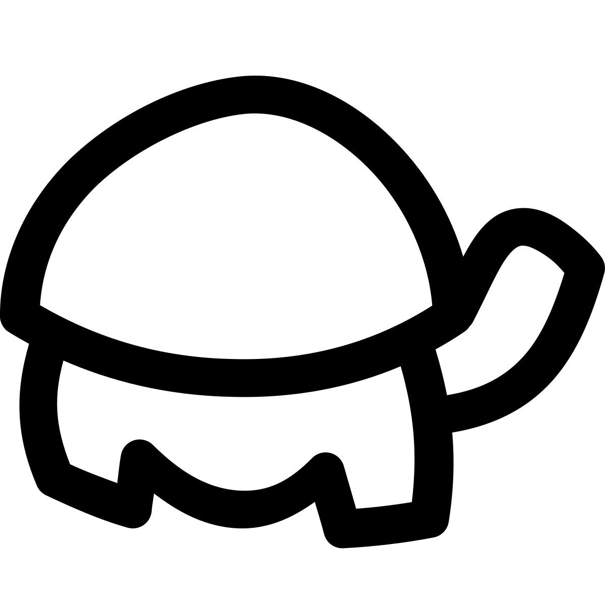 puffy outline style tortuga icon