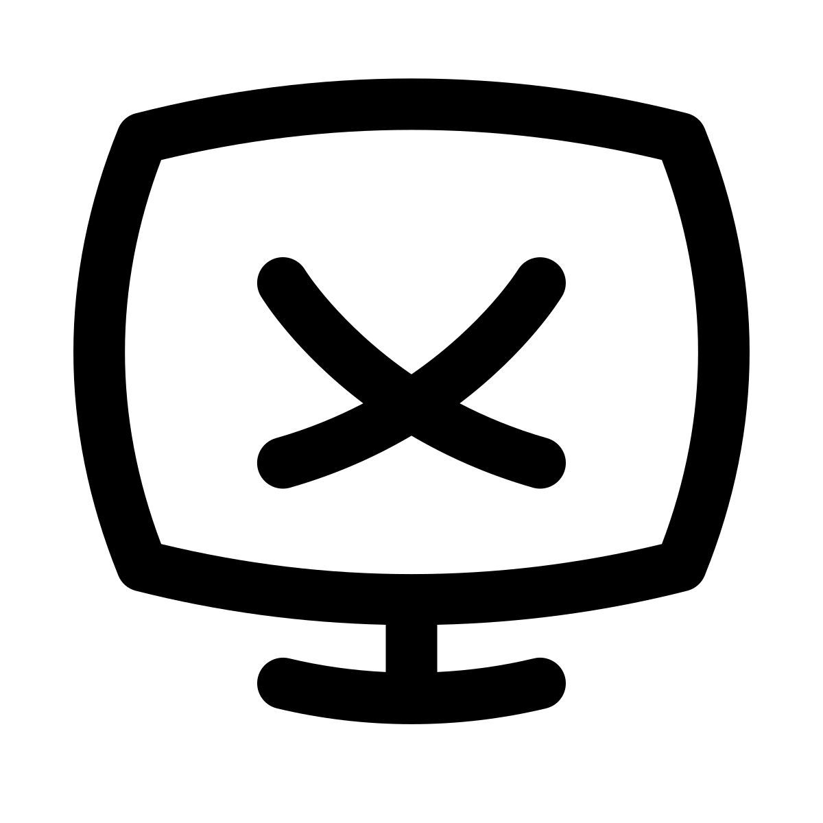 puffy outline style tv off icon
