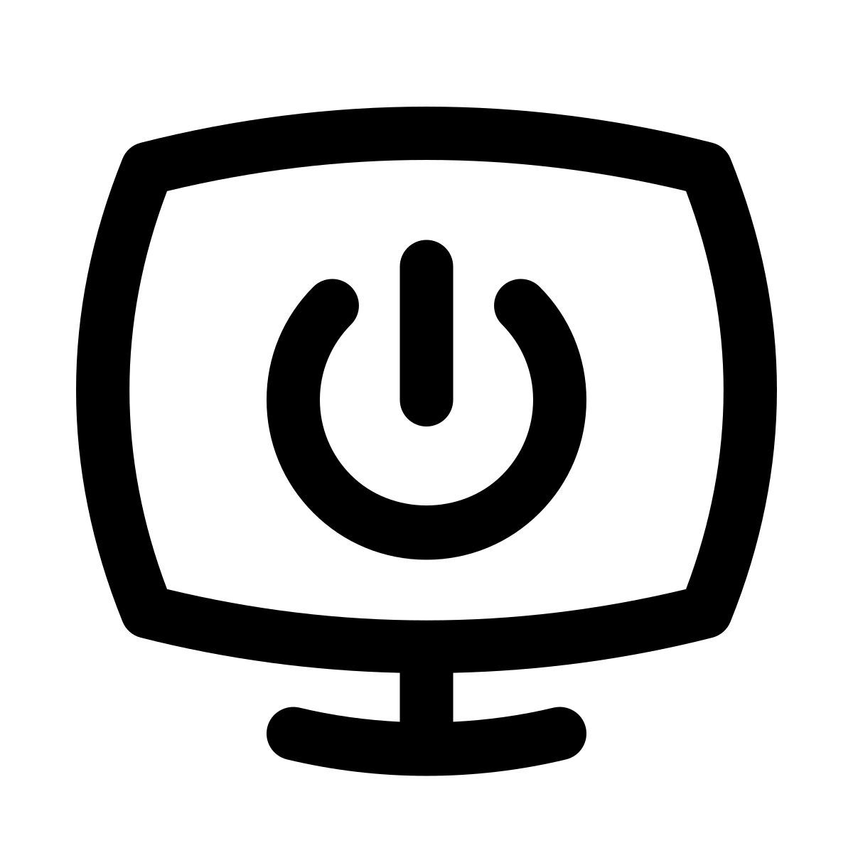 puffy outline style tv accesa icon