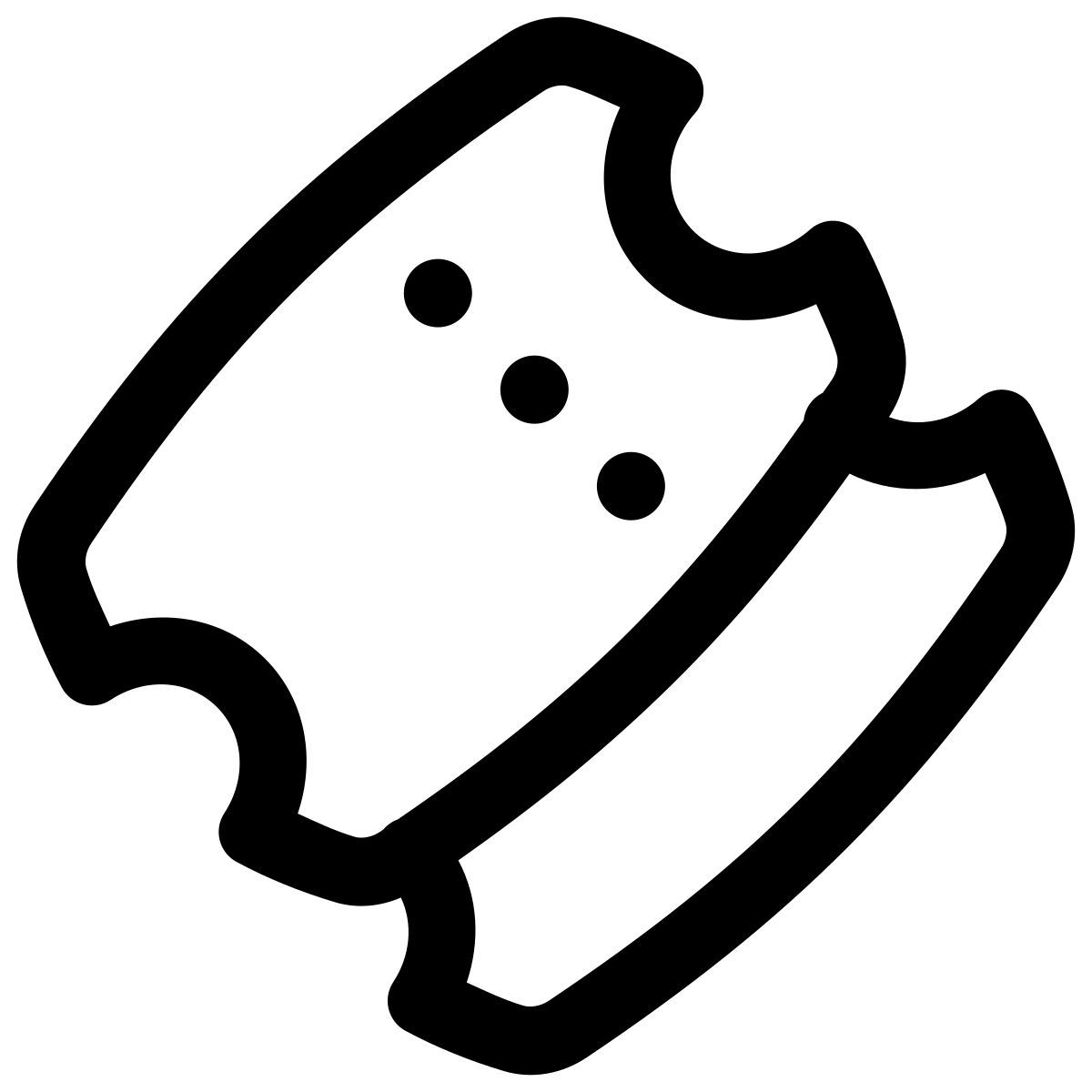 puffy outline style dois ingressos icon