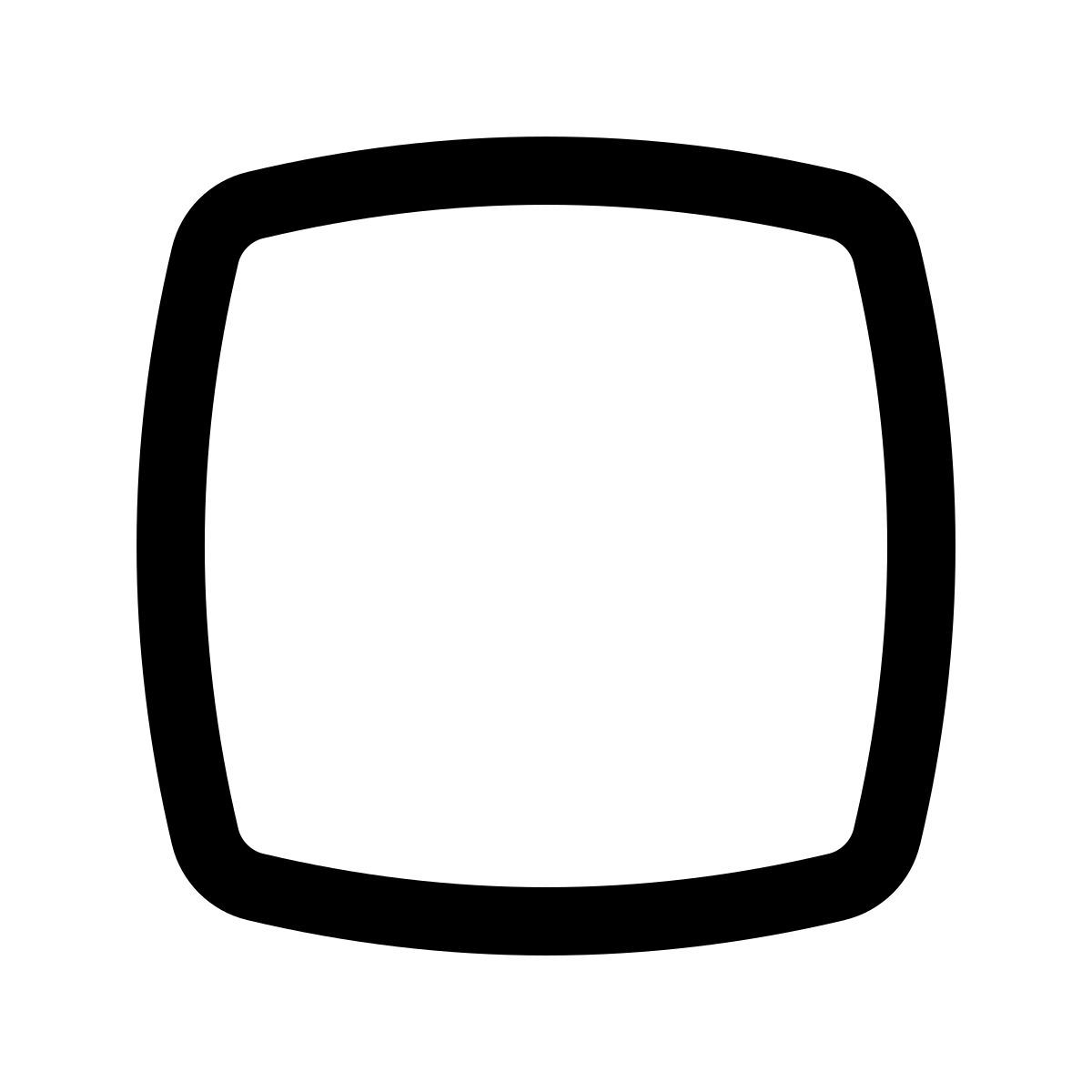 puffy outline style unchecked checkbox icon