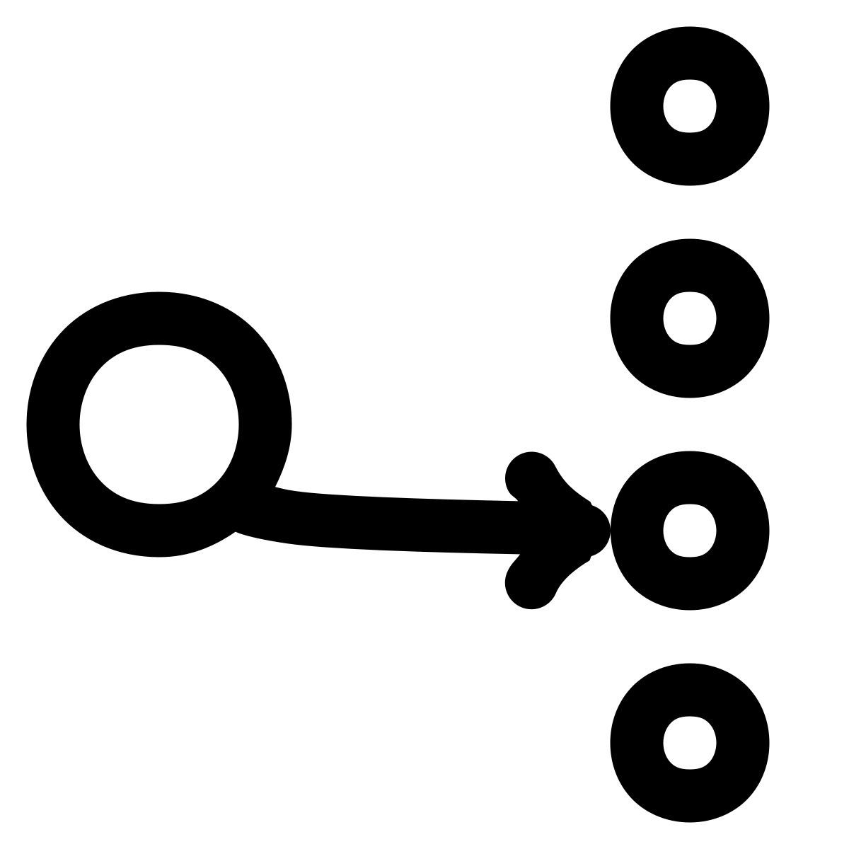 puffy outline style unicast icon