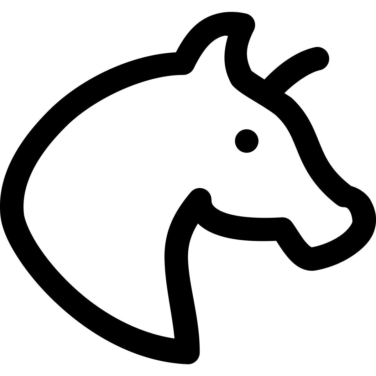 puffy outline style 独角兽 icon