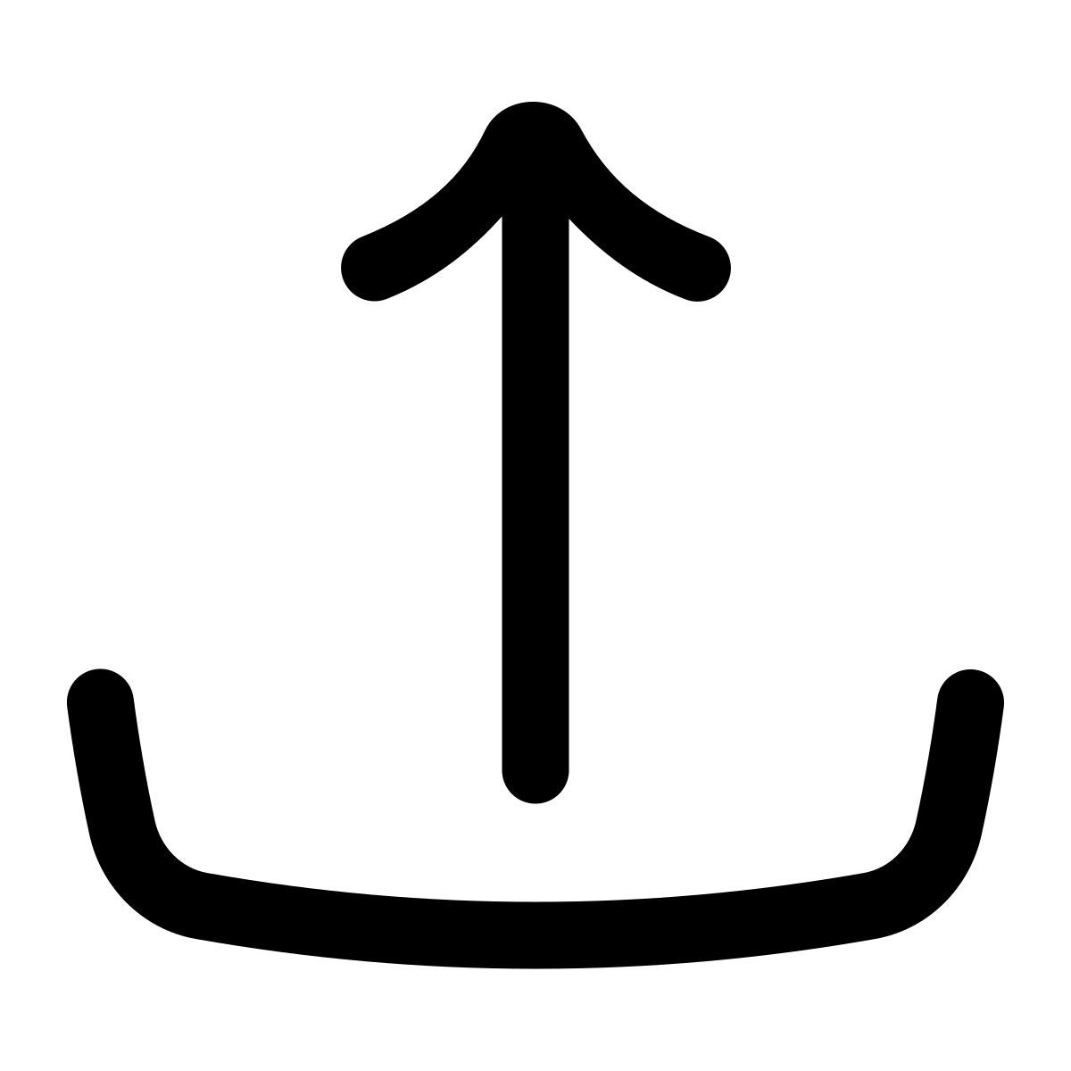 puffy outline style subir icon